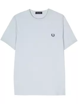 Fred Perry футболка с вышитым логотипом, синий