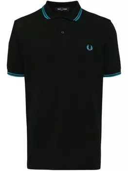Fred Perry футболка с вышитым логотипом, зеленый
