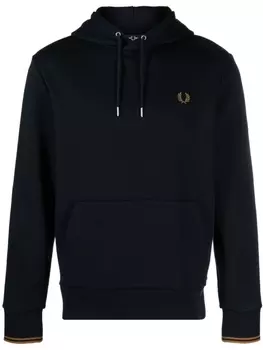 Fred Perry худи с кулиской и логотипом, синий