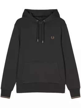 Fred Perry худи с вышитым логотипом, серый