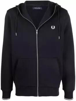 Fred Perry худи с вышитым логотипом, синий