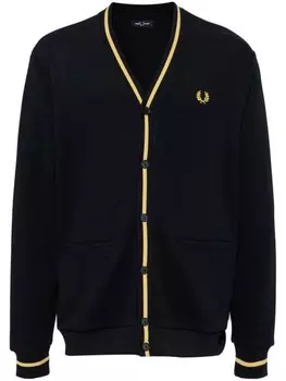 Fred Perry кардиган на пуговицах с вышитым логотипом, синий