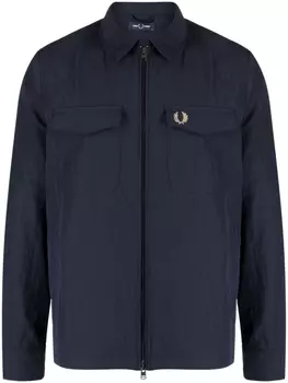 Fred Perry куртка на молнии с вышитым логотипом, синий