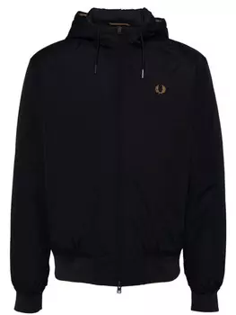 Fred Perry куртка на молнии с вышитым логотипом, синий