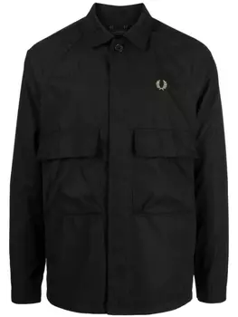Fred Perry куртка с вышитым логотипом, черный