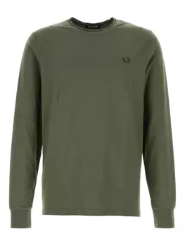 Fred Perry logo-embroidered Футболка, зеленый