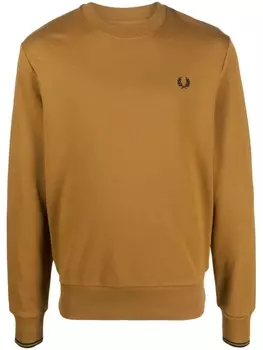 Fred Perry logo-embroidered sweatshirt, коричневый