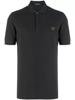 Fred Perry полосатая рубашка поло с вышивкой Laurel Wreath, серый