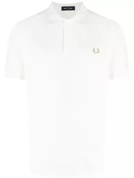 Fred Perry полосатая рубашка поло с вышивкой Laurel Wreath, белый