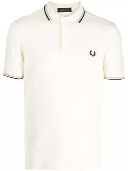Fred Perry рубашка поло с контрастной отделкой, нейтральный цвет
