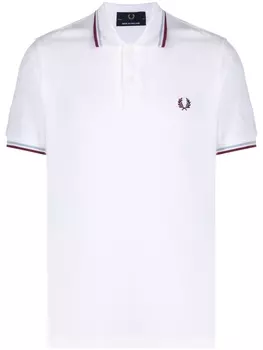 Fred Perry рубашка-поло с логотипом, белый