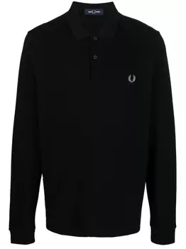 Fred Perry рубашка поло с логотипом, черный