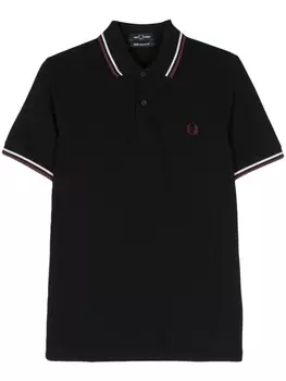 Fred Perry рубашка поло с вышитым логотипом, черный