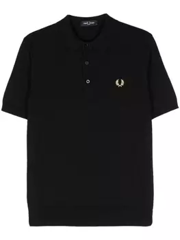 Fred Perry рубашка поло с вышитым логотипом, черный