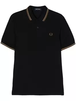 Fred Perry рубашка поло с вышитым логотипом, черный