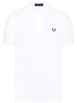 Fred Perry рубашка поло с вышитым логотипом, белый