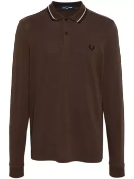 Fred Perry рубашка поло с вышитым логотипом, коричневый