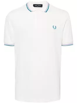Fred Perry рубашка поло с вышитым логотипом, белый