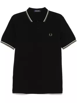 Fred Perry рубашка поло с вышитым логотипом, черный