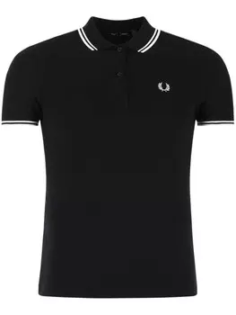 Fred Perry рубашка поло с вышитым логотипом, черный