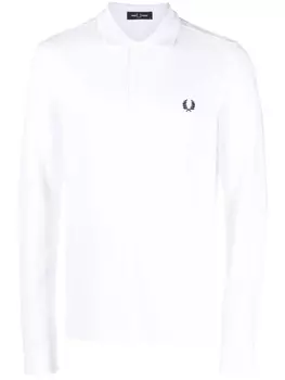 Fred Perry рубашка поло с вышивкой, белый