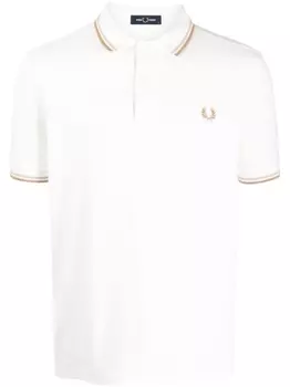 Fred Perry рубашка поло с вышивкой Laurel Wreath, белый