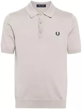 Fred Perry рубашка поло с вышивкой Laurel Wreath, нейтральный цвет