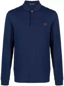 Fred Perry рубашка поло Tennis с вышитым логотипом, синий