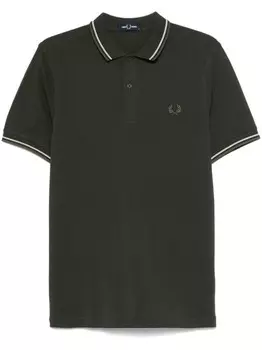 Fred Perry рубашка поло Twin Tipped, зеленый