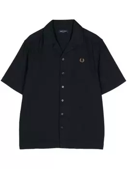 Fred Perry рубашка с вышитым логотипом, синий