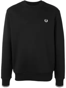 Fred Perry толстовка с вышитым логотипом, черный