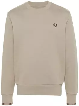 Fred Perry толстовка с вышитым логотипом, нейтральный цвет