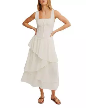 Free In My Dreams платье миди Free People, слоновая кость/кремовый