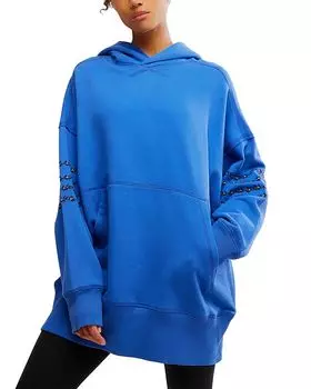 Free People At My Best Вышитый Свитшот Free People, синий