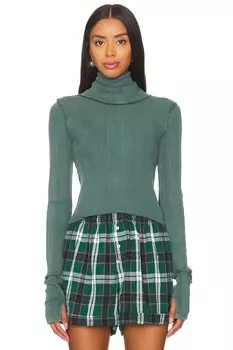 Free People черепаха бринн топ Free People, зеленый