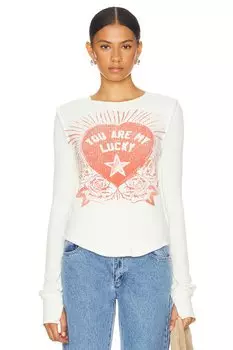 Free People футболка с медальоном на удачу Free People, белый