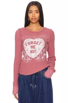 Free People футболка с медальоном на удачу Free People, цвет watermelon