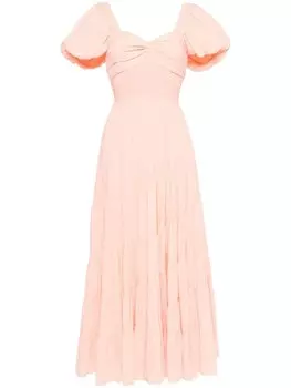 Free People платье со сборками, розовый