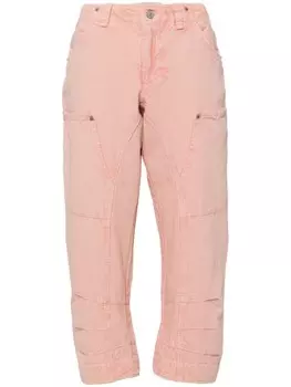 Free People узкие брюки Supersonic, розовый