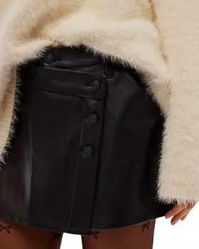 Free People We The Free Wynne Юбка из искусственной кожи, черный