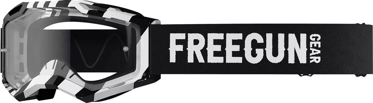 Freegun Danger Мотокросс очки, черный/белый