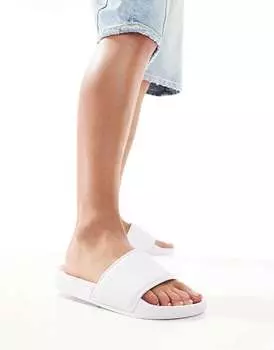 French Connection – Белые шлепанцы с логотипом