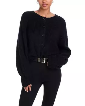 FRENCH CONNECTION Пушистый вязаный кардиган, черный