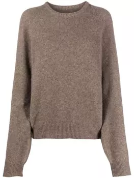 Frenckenberger кашемировый джемпер с круглым вырезом, коричневый