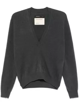 Frenckenberger свитер с V-образным вырезом, серый