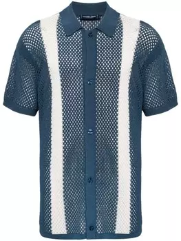 Frescobol Carioca рубашка Castillo в технике кроше, синий