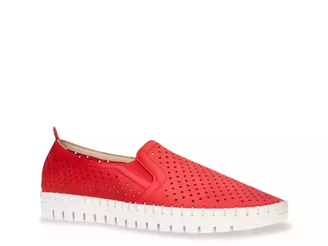 Fresh Слипоны Easy Street, Red Faux Leather