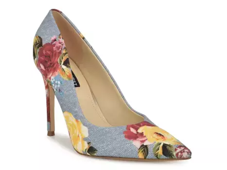 Fresh Туфли Nine West, Blue/Multicolor Floral Print