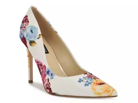 Fresh Туфли Nine West, White/Multicolor Floral Print