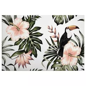 Фреска A.S. Cration Vogel Floral Toucan, зеленый/белый